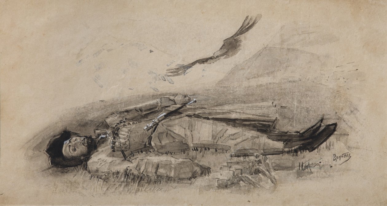 Illustration zum Gedicht Ismail-Bey von M. Lermontov, 1889-1891 von Mikhail Aleksandrovich Vrubel