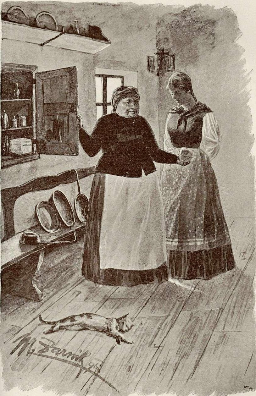 Illustration von Finzgarjevs Gedicht Triglav von Miljutin Zarnik