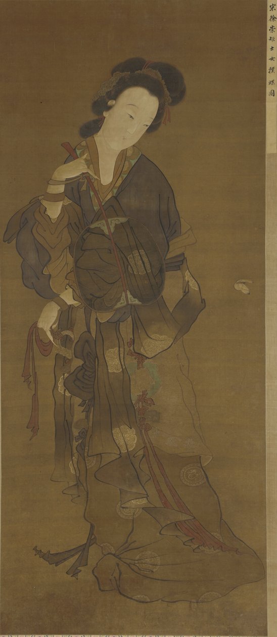 Eine Frau und ein Schmetterling, 16.-17. Jahrhundert von Ming Dynasty Chinese School