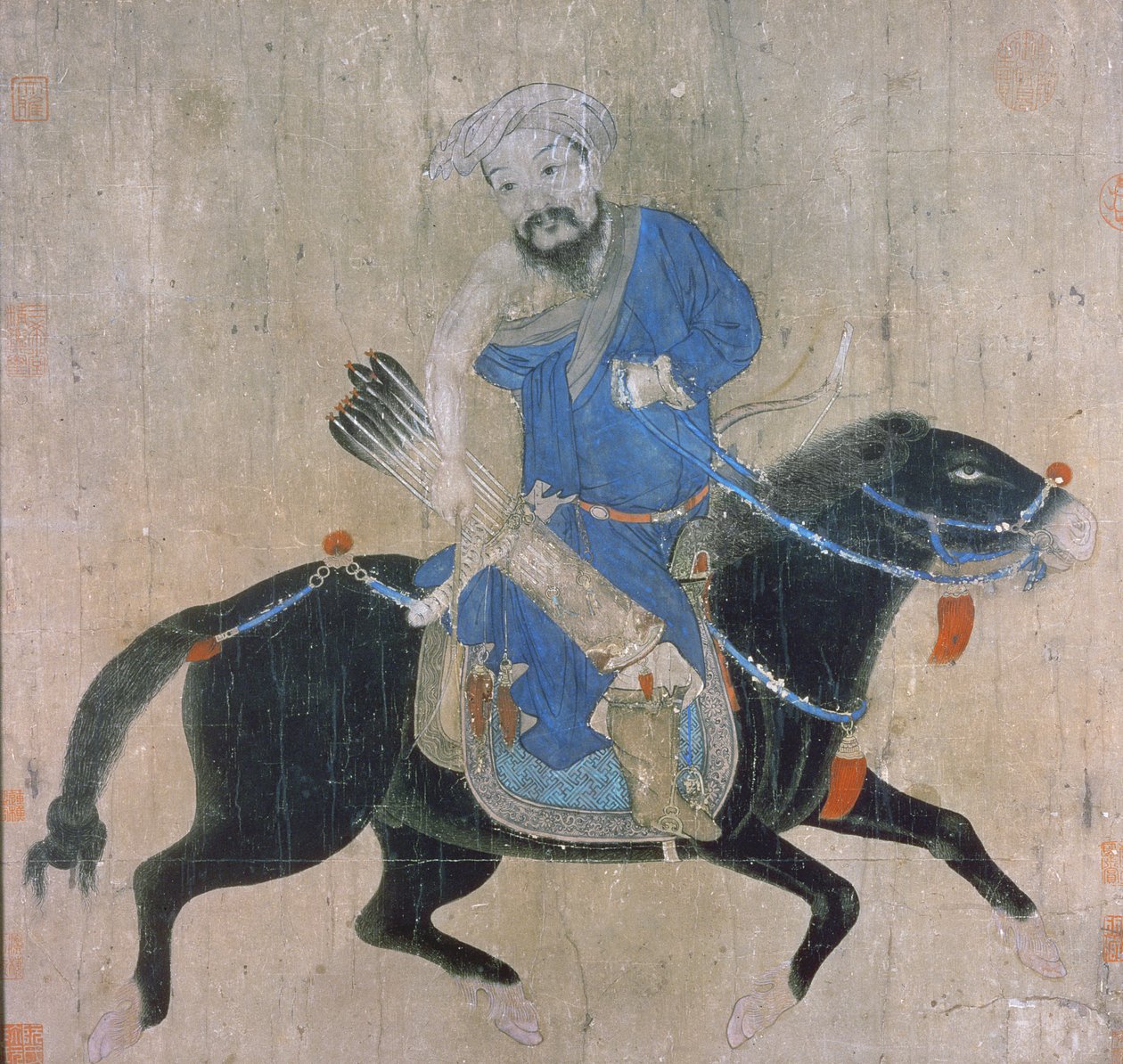 Mongolischer Bogenschütze zu Pferd, aus den Siegeln des Kaisers Ch