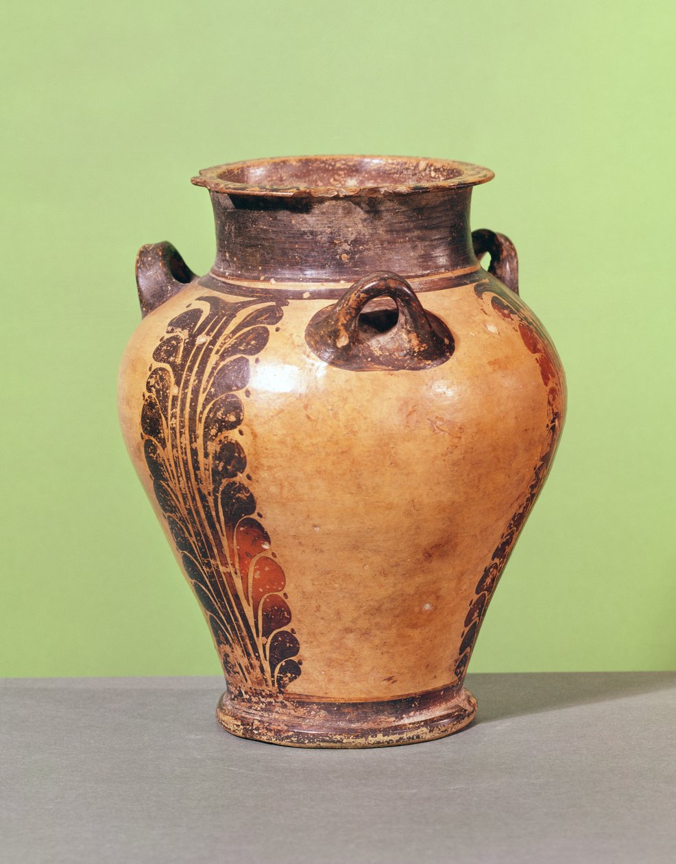 Kleiner Pithos mit stilisiertem Blattmuster, 1500-1400 v. Chr.