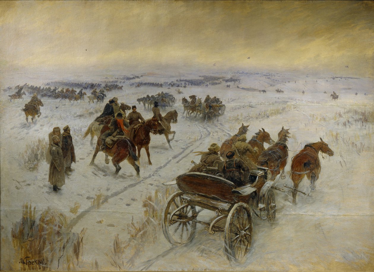 Die Schlacht bei Yegorlykskaya, 1928-1929 von Mitrofan Borisovich Grekov