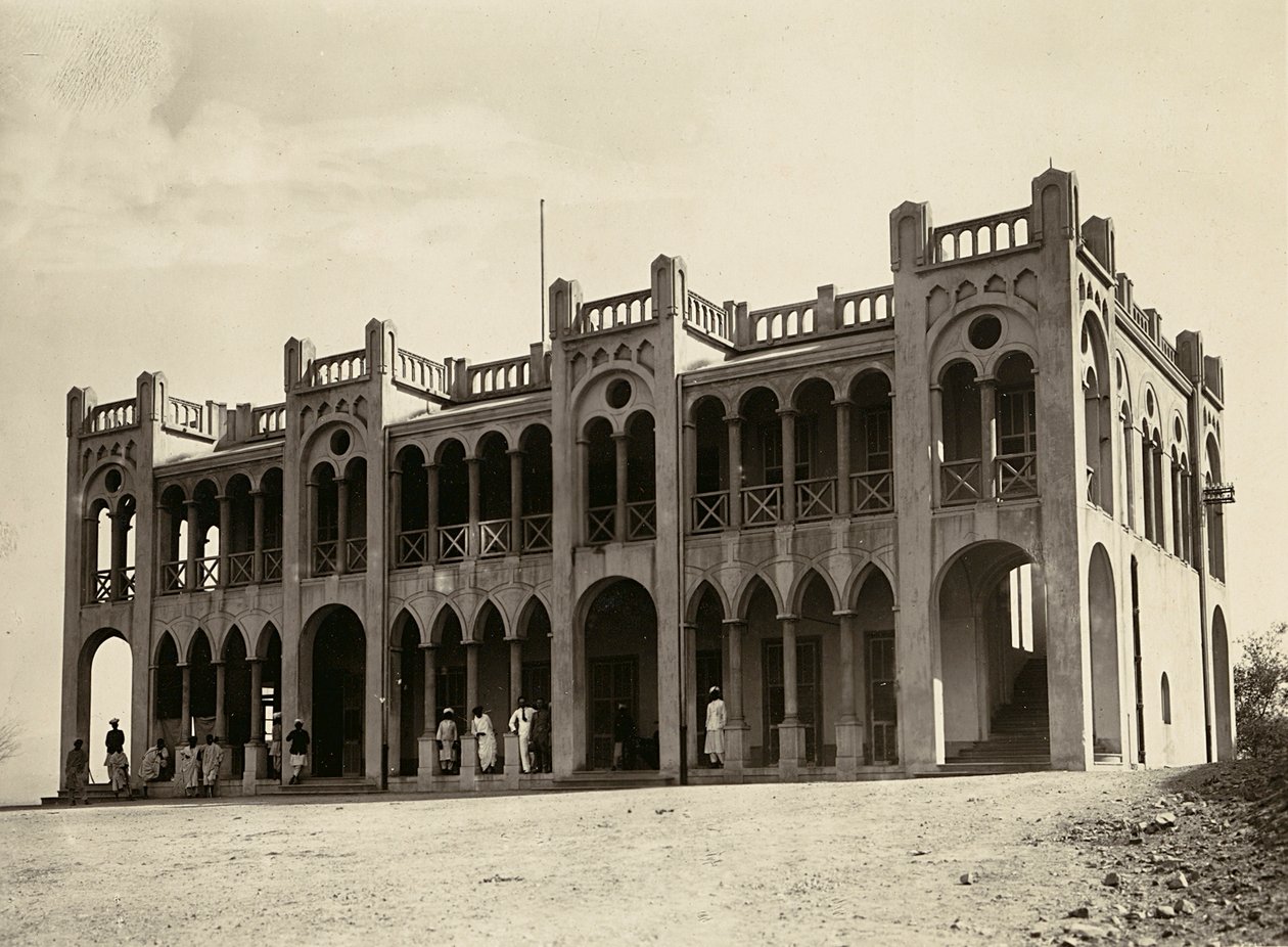 Bau eines Imperiums im faschistischen Zeitalter: Polizeistation von Agordat, 09/05/1936 von Modestino Baldinetti