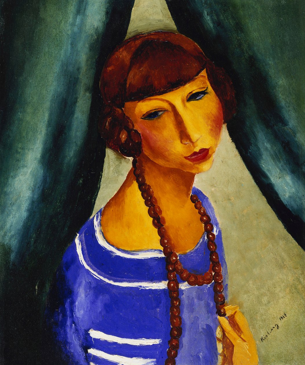 Porträt von Margueritte Gros, Schwägerin des Künstlers von Moise Kisling