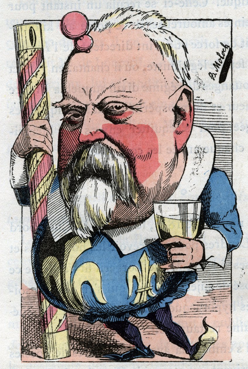 Karikatur von Viscount de Lorgeril (Hippolyte Louis), französischer Politiker von Moloch