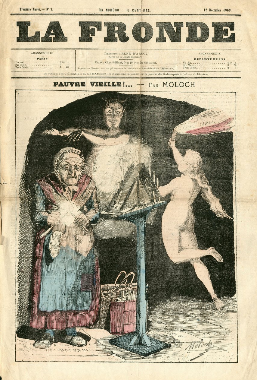 Cover von „La Fronde (1869-1870)“, Nummer 7, Satirique en Couleurs von Moloch