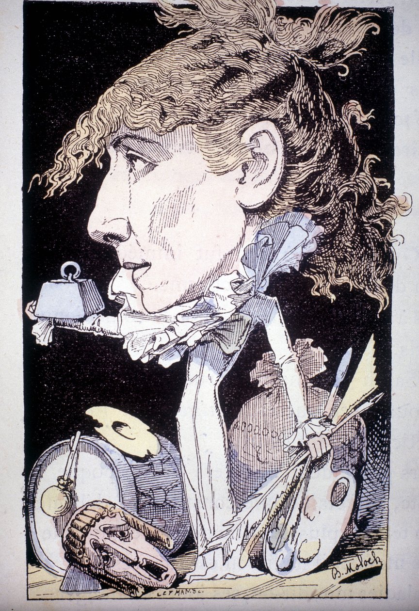 Karikatur von Henriette Rosine Bernard alias Sarah Bernhardt von Moloch