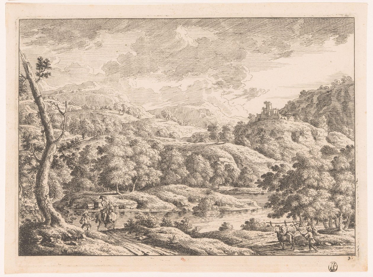 Landschaft mit Hirte von Monogrammist MEG