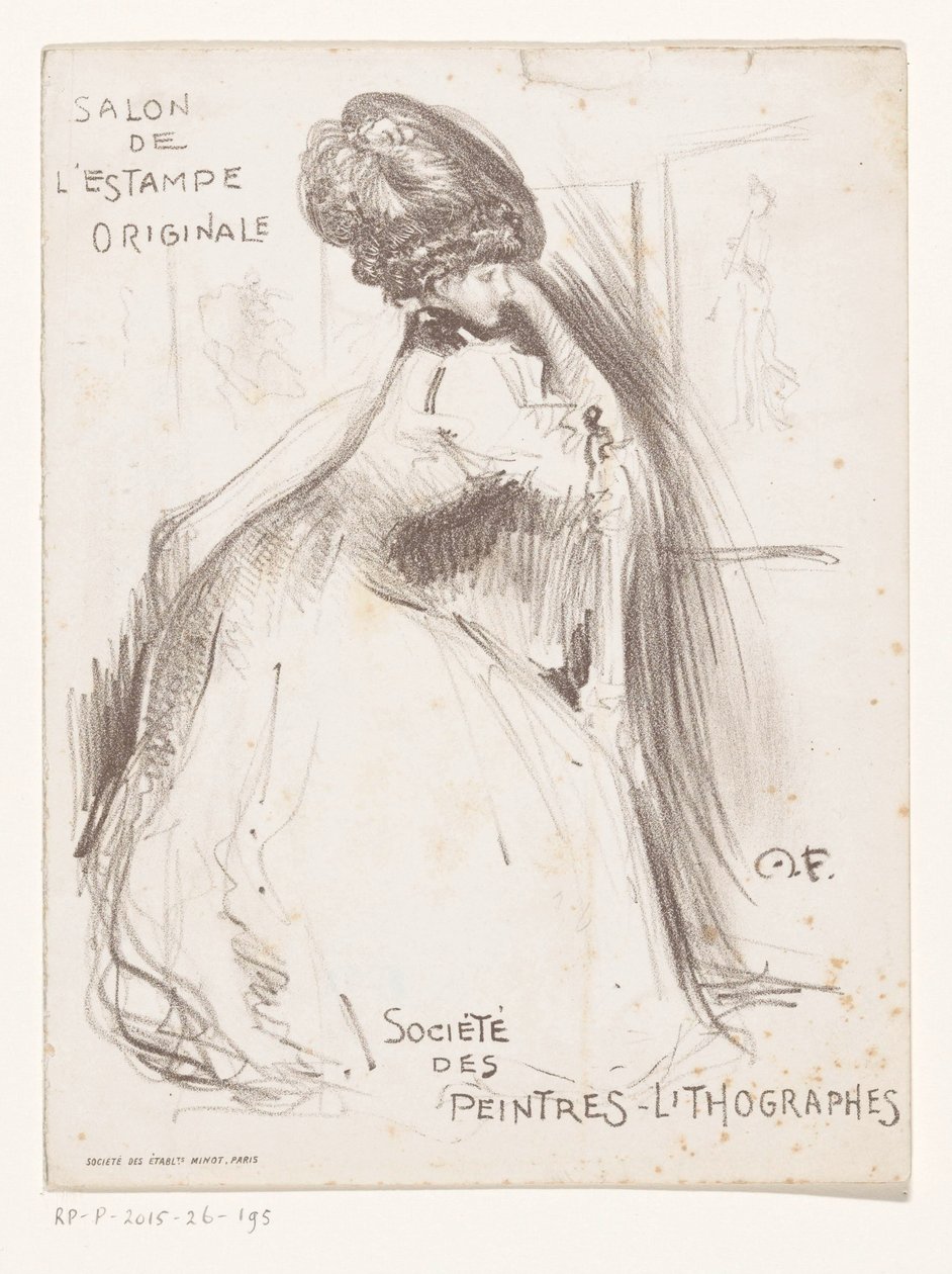 Einladung zu einer Ausstellung mit Werken von Henri Fantin Latour im Grand Palais von Monogrammist MF (Frankrijk)
