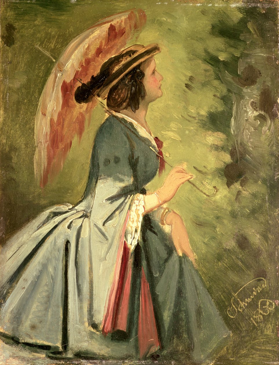 Porträt von Anna, der Tochter des Künstlers, 1860 von Moritz Ludwig von Schwind