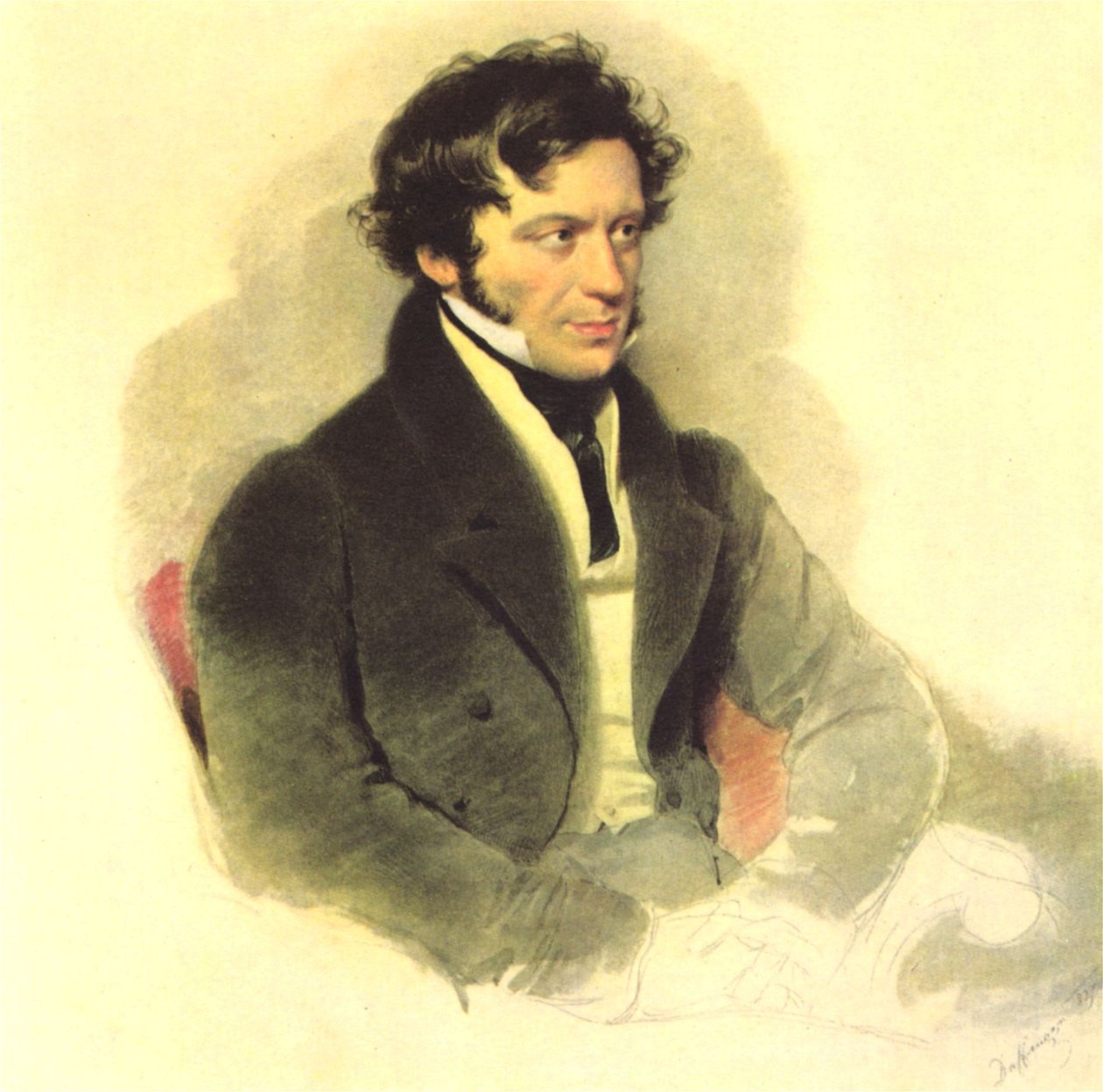Moritz Michael Daffinger - Franz Grillparzer von Moritz Michael Daffinger