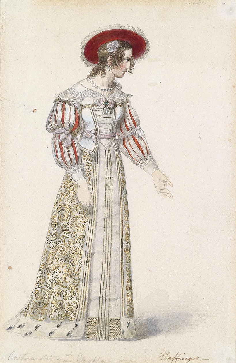 Moritz Michael Daffinger Figur in mittelalterlichem Kleid von Moritz Michael Daffinger
