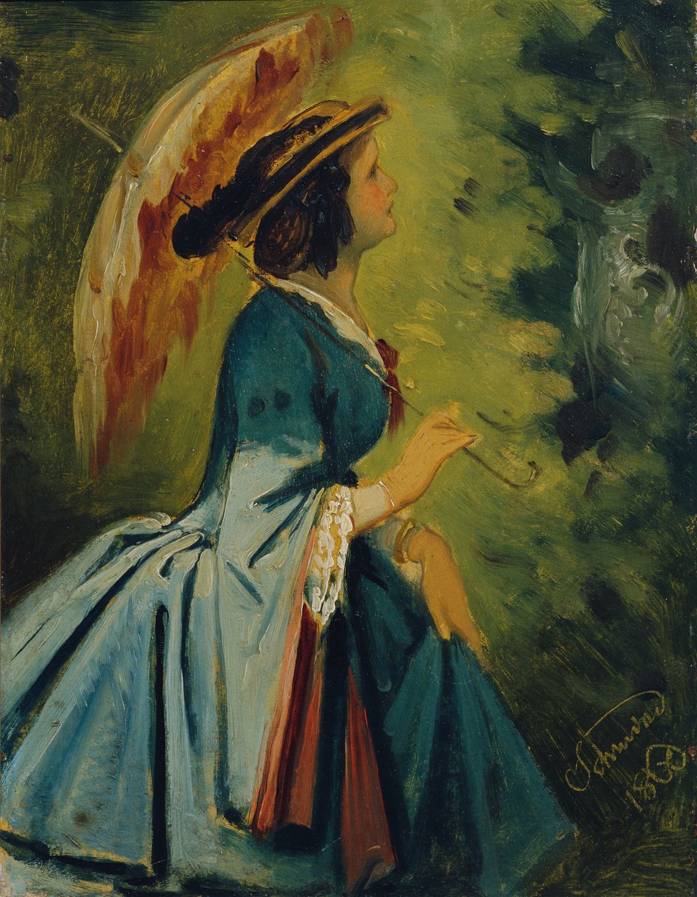Anna Schwind, die Tochter des Künstlers von Moritz Ludwig von Schwind