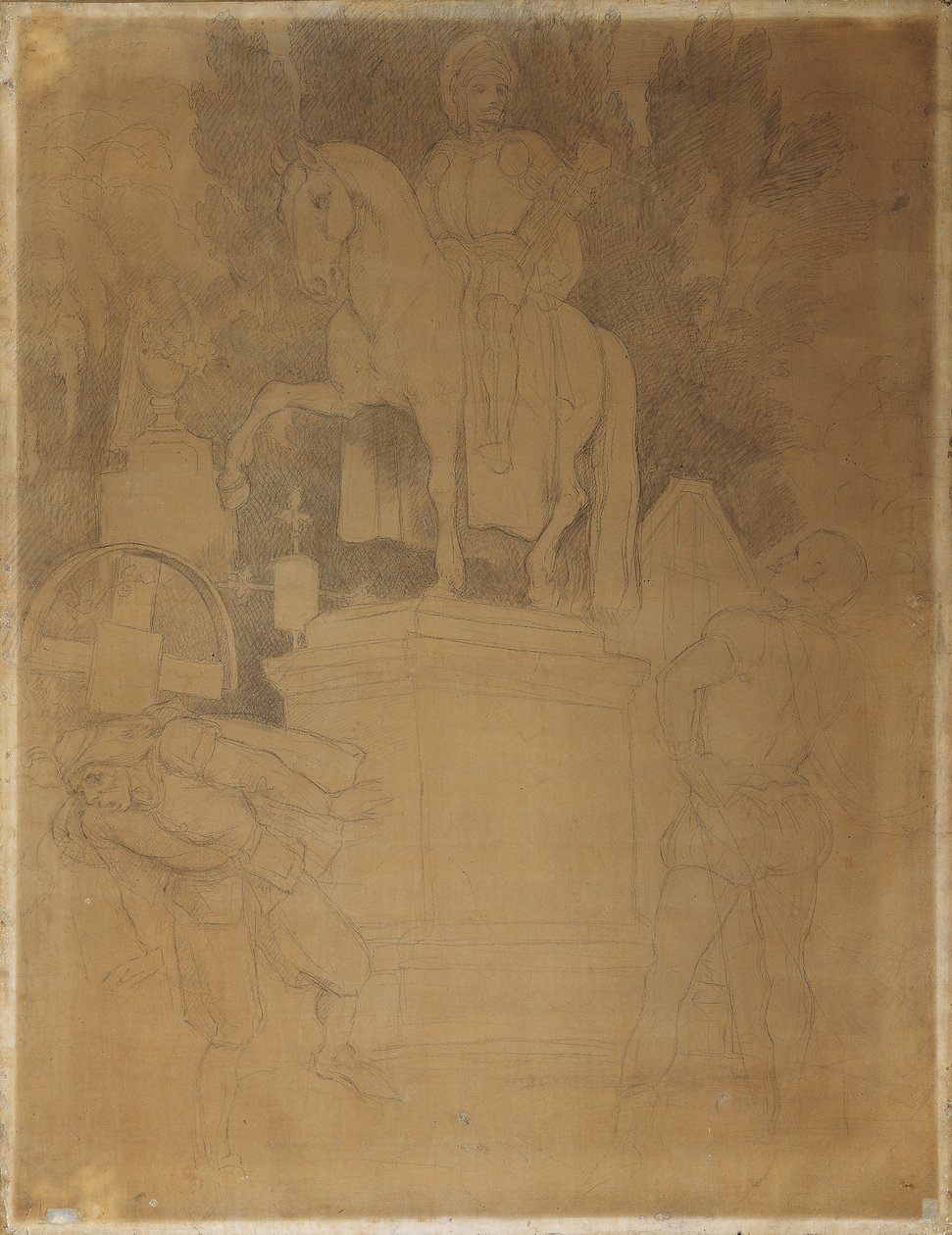 Friedhofsszene aus Wolfgang Amadeus Mozarts Oper "Don Giovanni" von Moritz Ludwig von Schwind