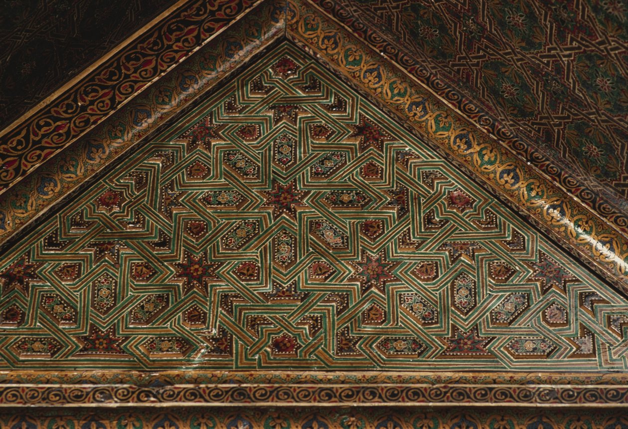Kasbah von Thamiel Glaoui, Decken-Detail (Keramik) von Moroccan School