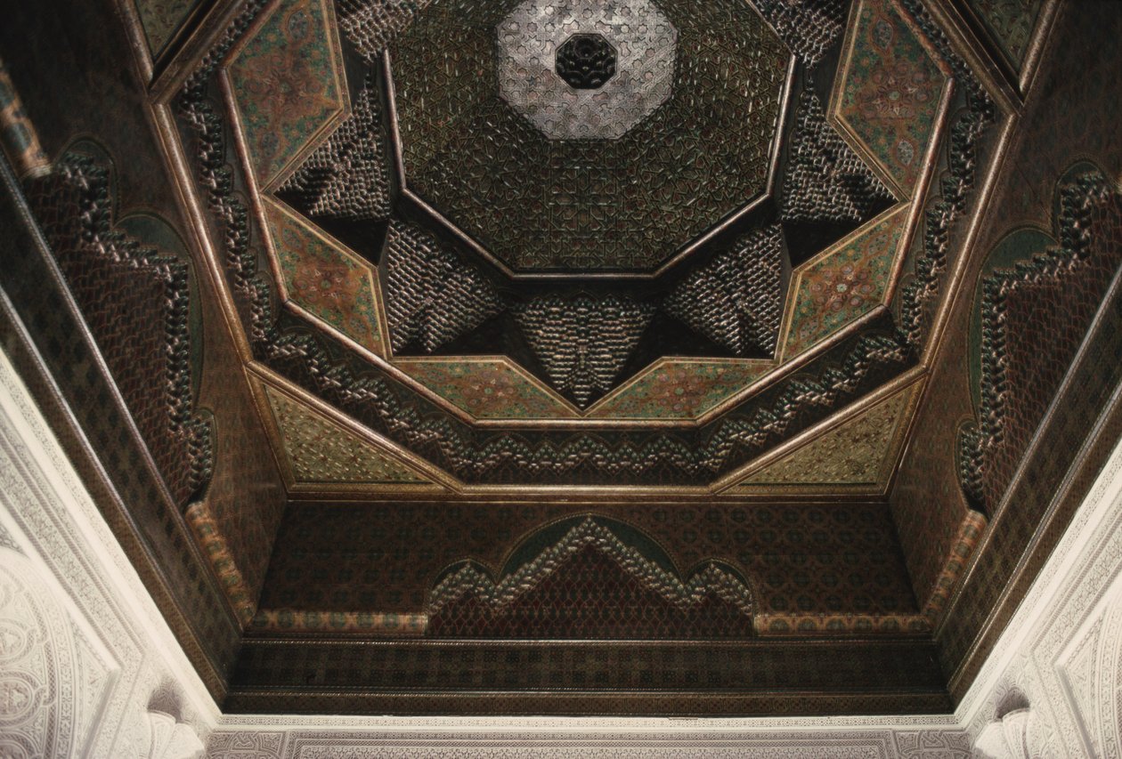 Kasbah von Thamiel Glaoui, Decken-Detail (Keramik) von Moroccan School