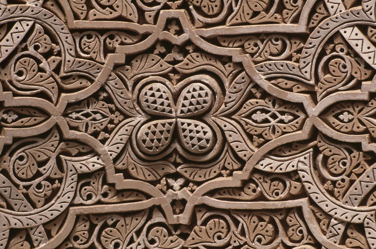 Kasbah von Thamiel Glaoui, Stuck, Detail (Keramik) von Moroccan School