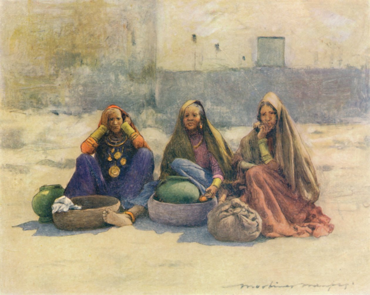 Marktfrauen von Ajmere, 1905 von Mortimer Ludington Menpes