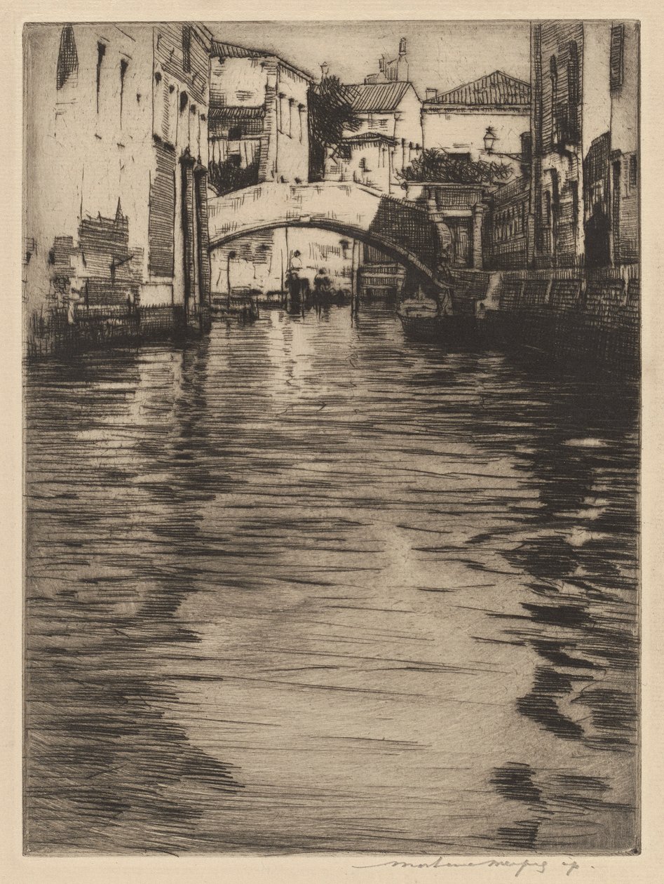 Reflexionen, Venedig (Brücke von Luciano, Canal Grande) von Mortimer Menpes