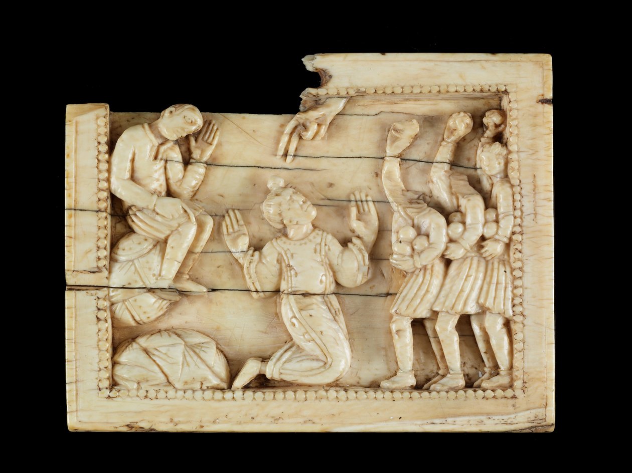 Die Steinigung des heiligen Stephanus, ca. 1100 von Mosan School