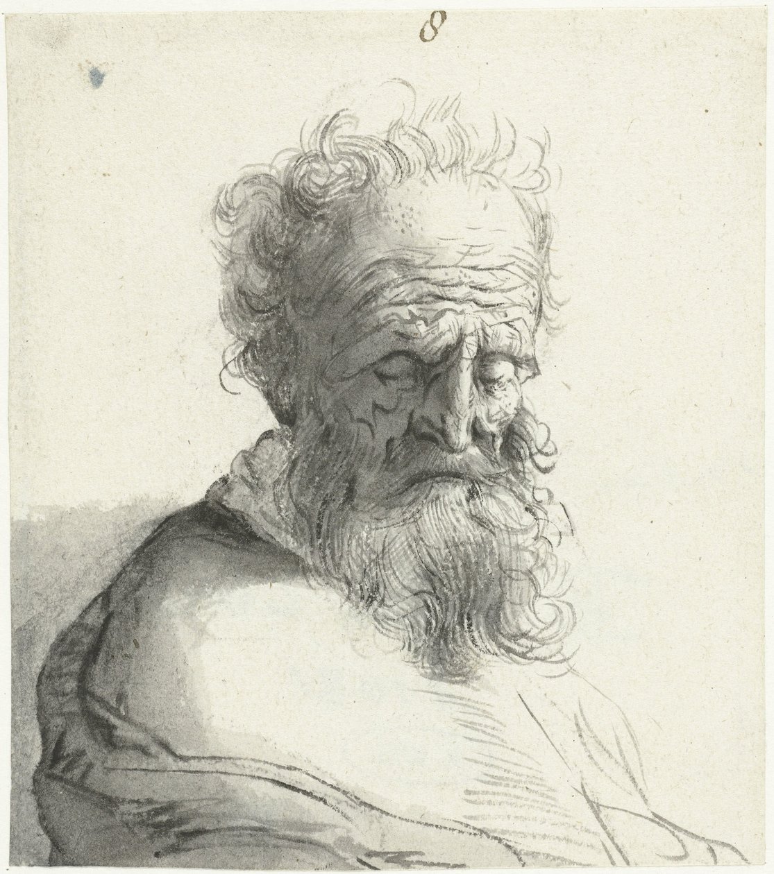Kopf eines alten Mannes von Moses Ter Borch