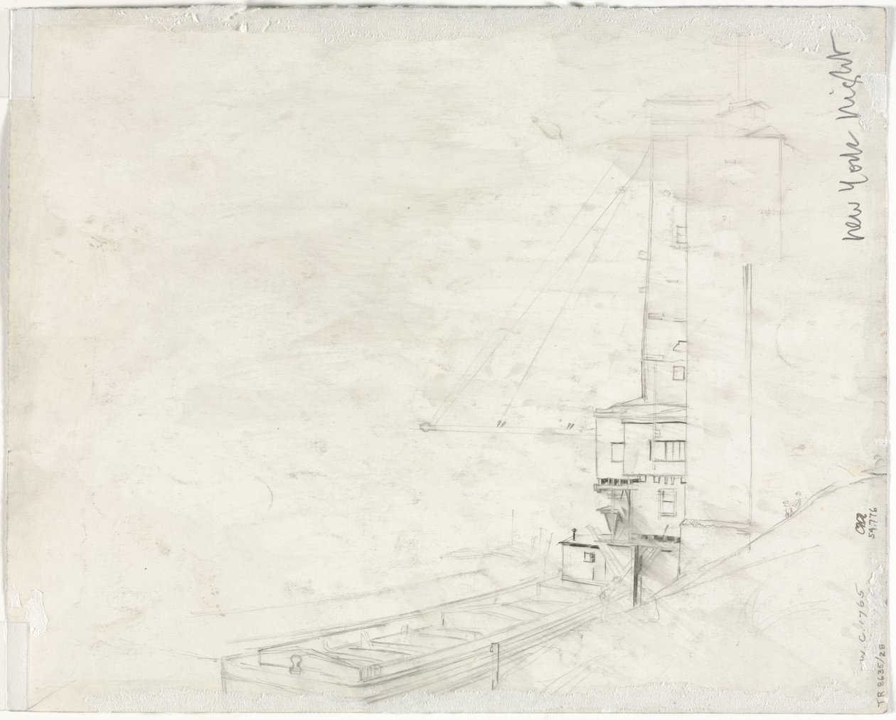 Studie für New York Nacht (Rückseite) von Muirhead Bone