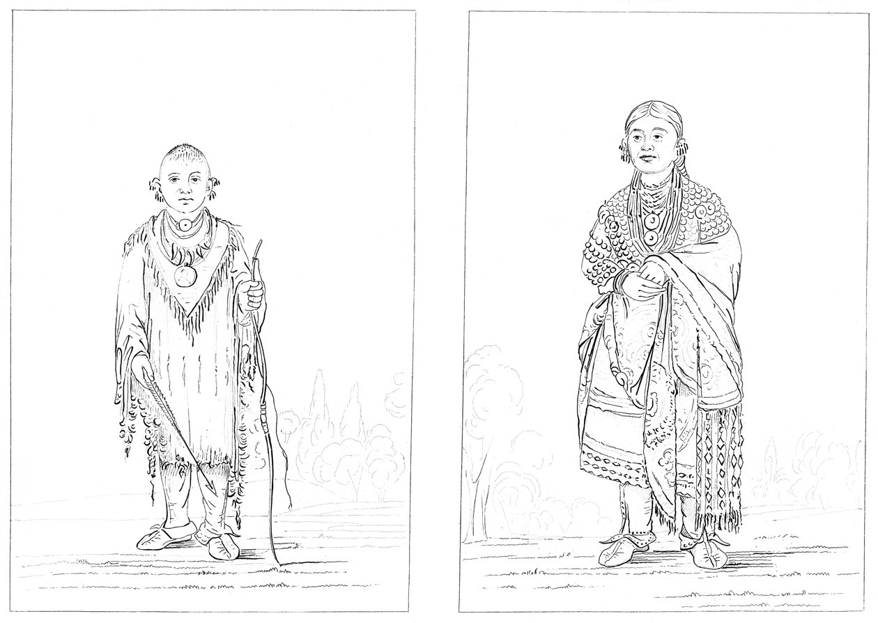 Sac und Fox Indianer, 1841 von Myers and Co