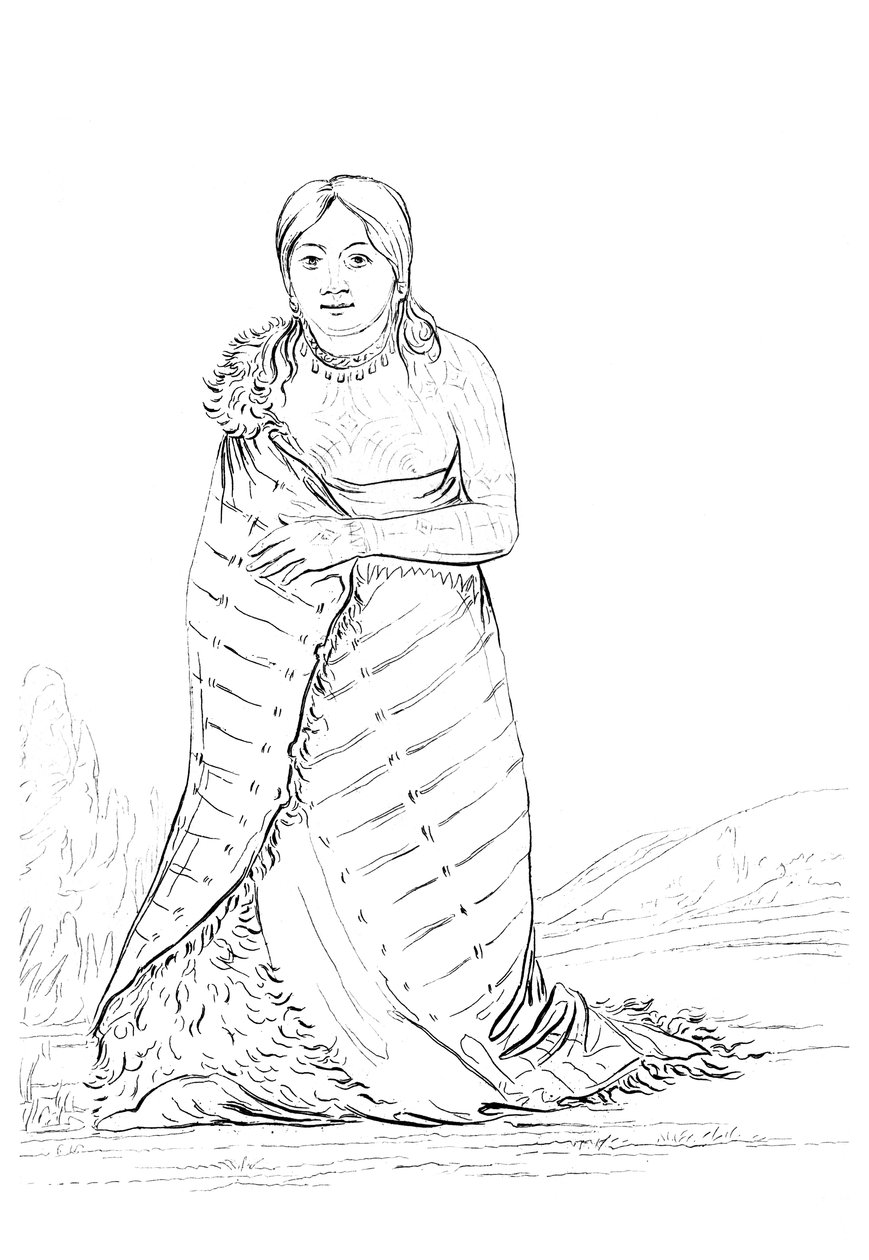 Die reine Quelle, Frau des Häuptlings des Ponca-Stammes, 1841 von Myers and Co
