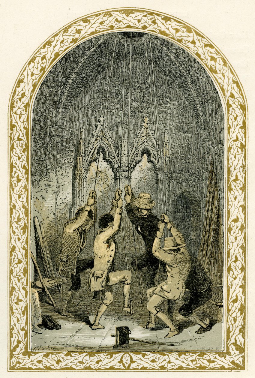 Glockenläuter - Illustration von Birket Foster von Myles Birket Foster