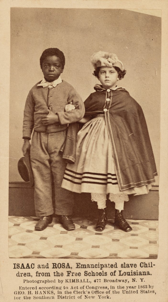 Isaac und Rosa, emanzipierte Sklavenkinder, aus den Freischulen von Louisiana von Myron H. Kimball