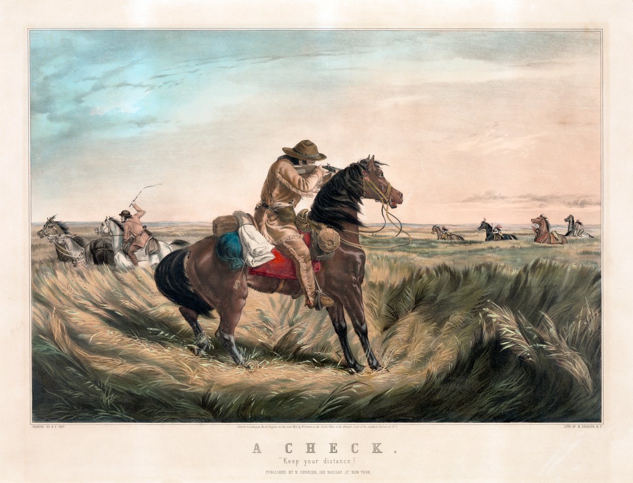 Scharfschütze des Wilden Westens von Currier & Ives von Currier and Ives