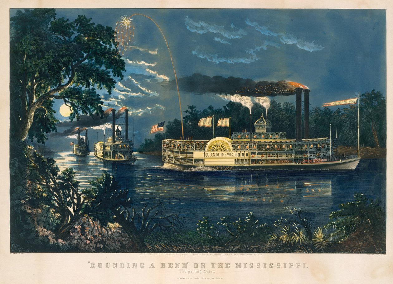 "Um eine Biegung" auf dem Mississippi – Der Abschiedsgruß von Currier and Ives