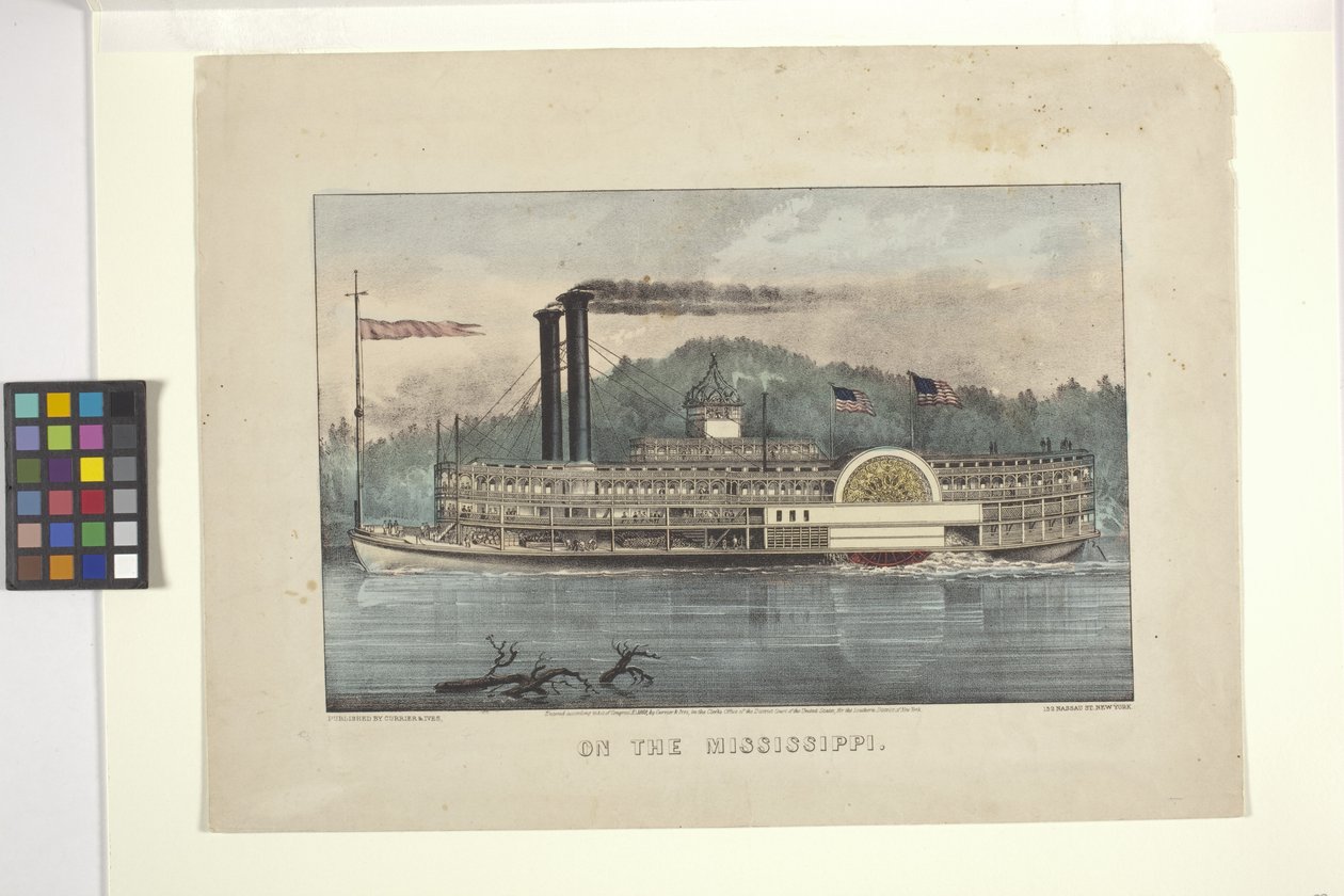 Am Mississippi von N. and Ives J.M. (1824 95) Currier