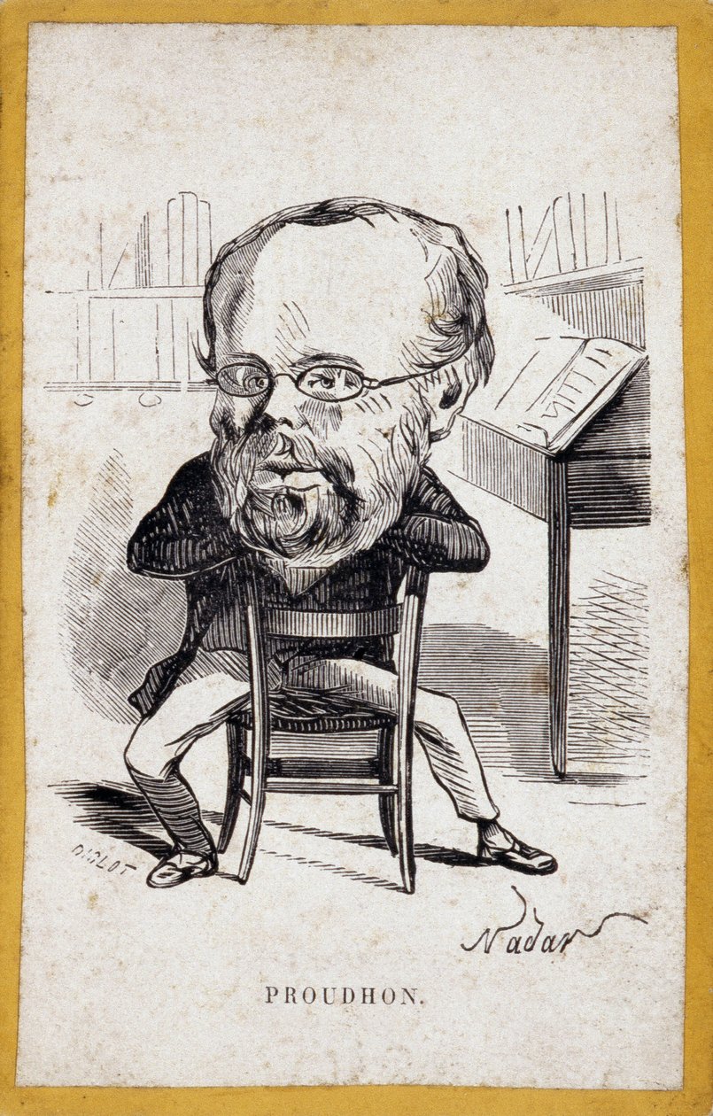 Porträtkarikaturen von Pierre-Joseph Proudhon von Nadar