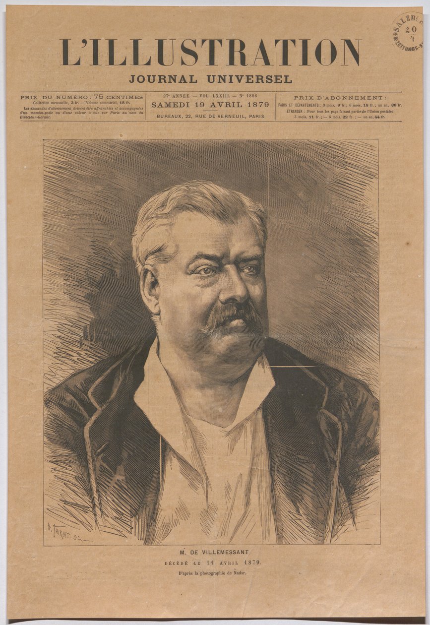 Herr de Villemessant, verstorben am 11. April 1879 von Nadar