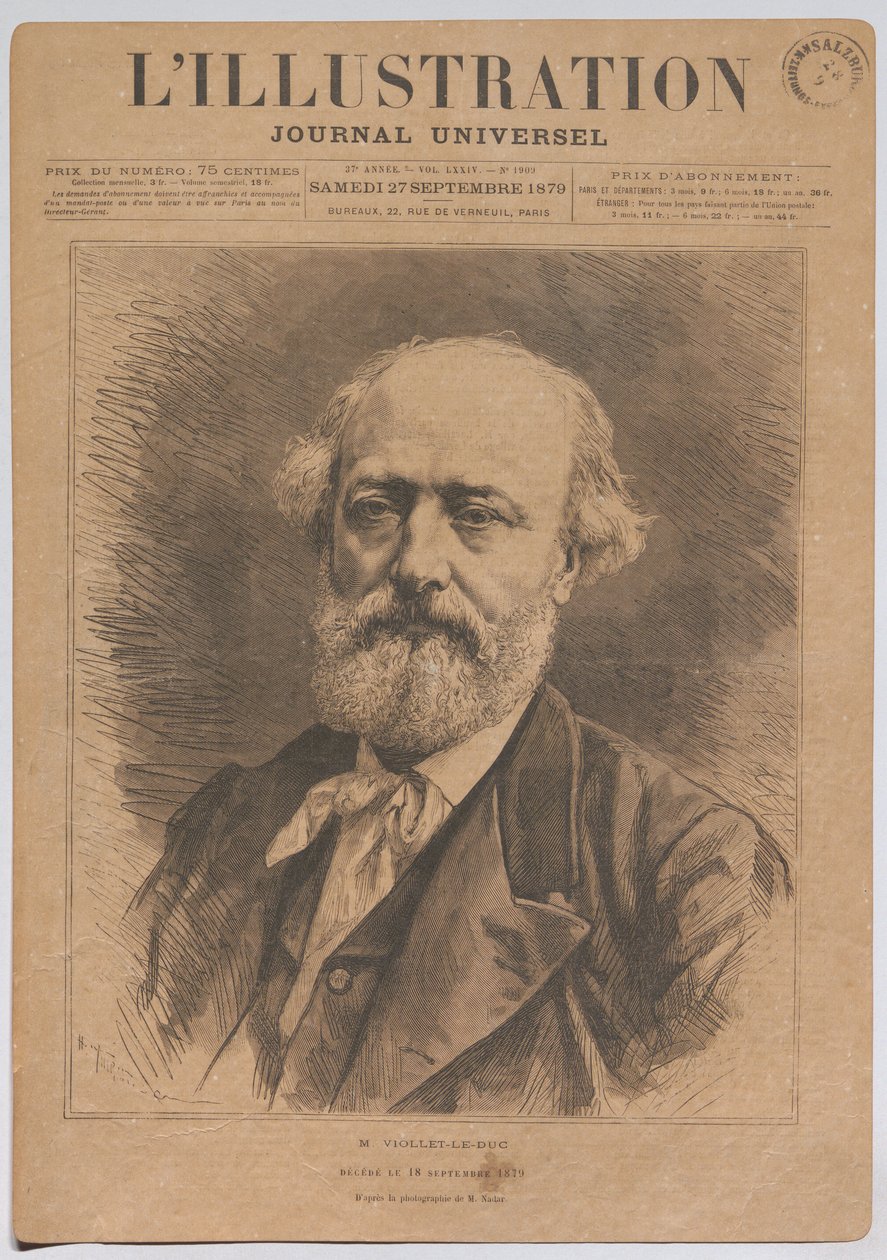 Herr Viollet-le-Duc, gestorben am 18. September 1879 von Nadar