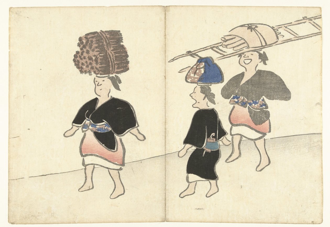 Drei Frauen aus Ohara von Nakamura Hochu