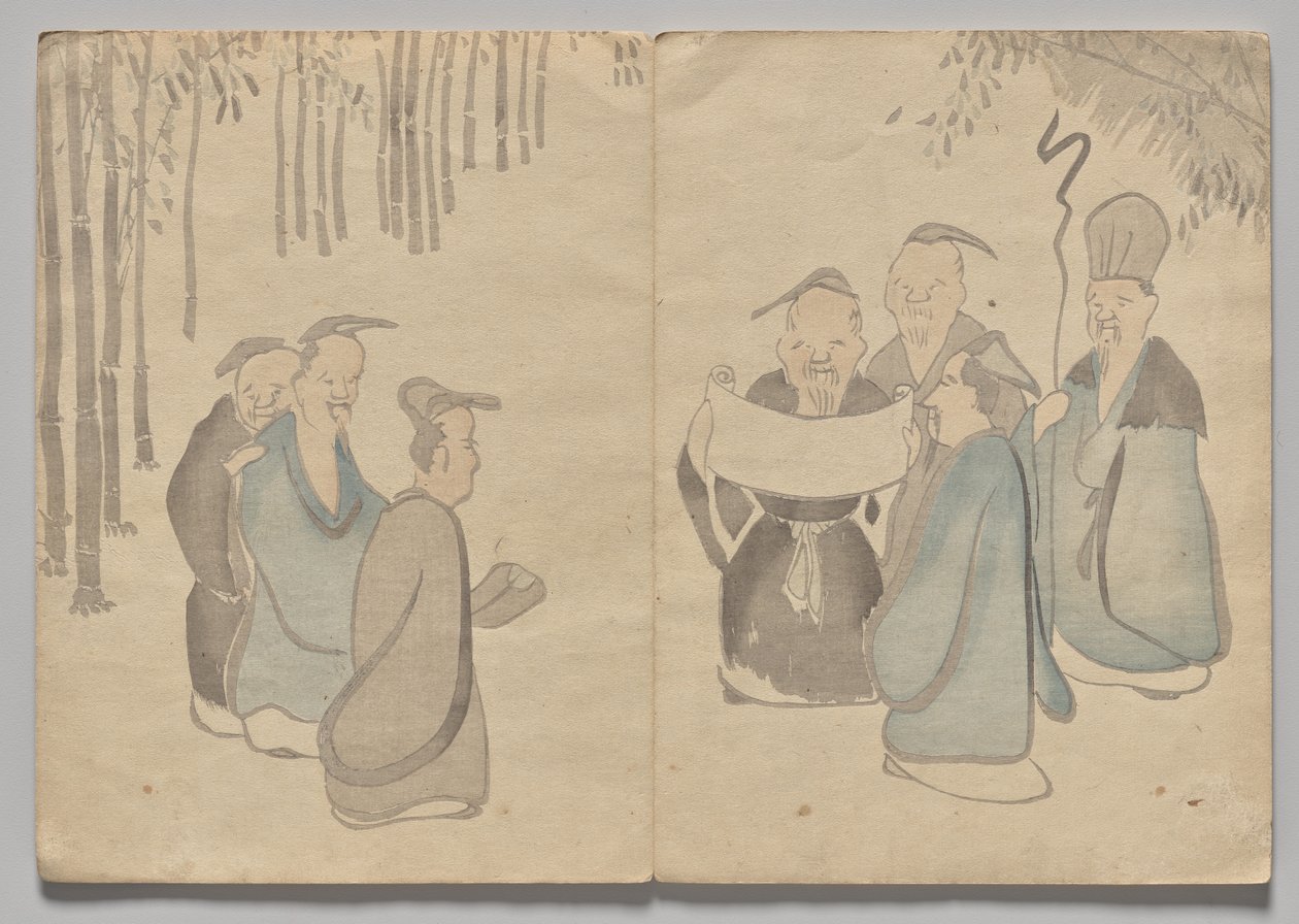Szene aus dem Kōrin-Bilderbuch (Band 2) von Nakamura Hochu