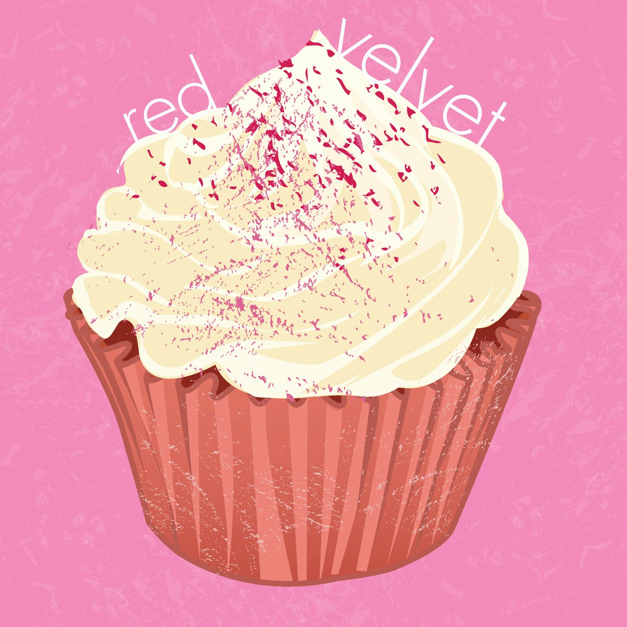 Roter Samt-Cupcake, 2019 von Nancy Moniz Charalambous