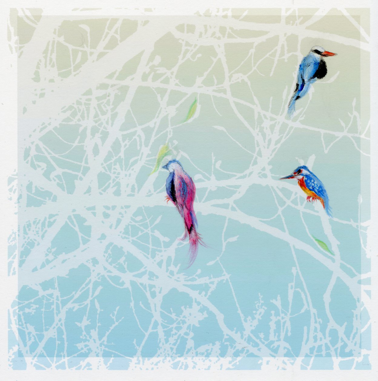 Drei kleine Vögel, 2016 von Nancy Moniz Charalambous