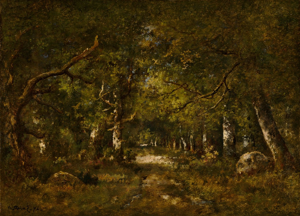 Waldszene, 1874 von Narcisse Virgile Diaz de la Peña