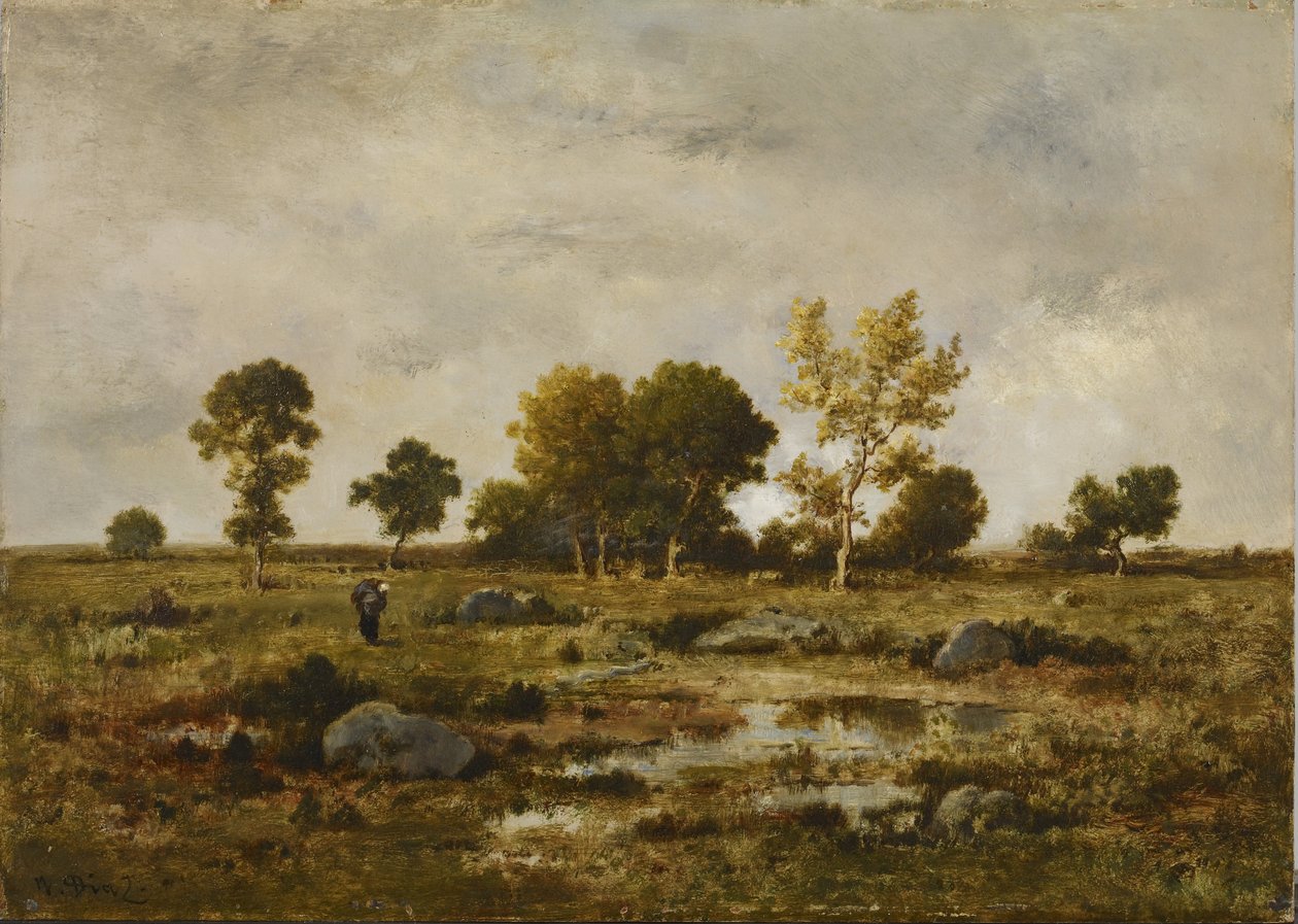 Herbstwirkung, Fontainebleau von Narcisse Virgile Diaz de la Peña