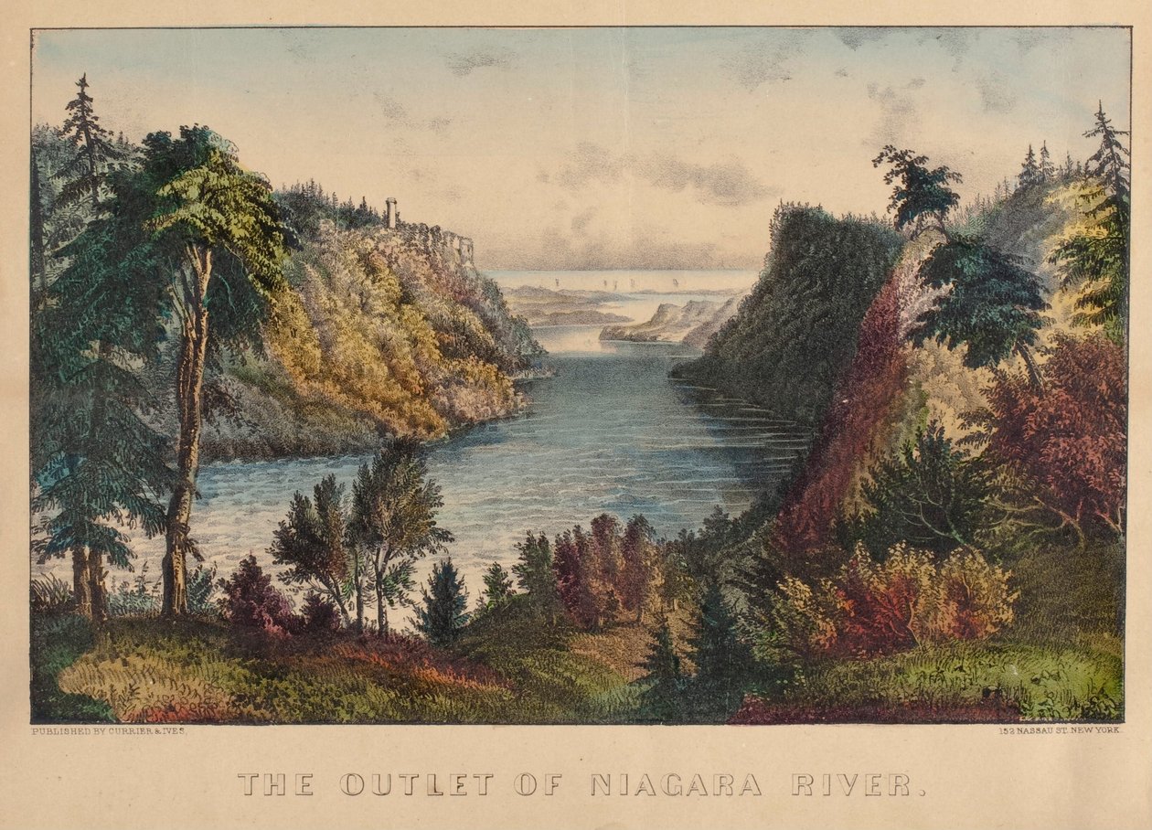 Der Ausfluss des Niagara-Flusses von Nathaniel Currier