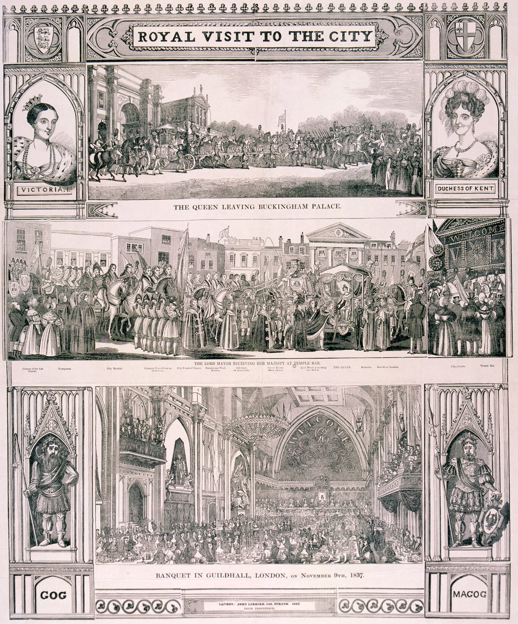 Königin Victorias Besuch in der City of London von Nathaniel Whittock