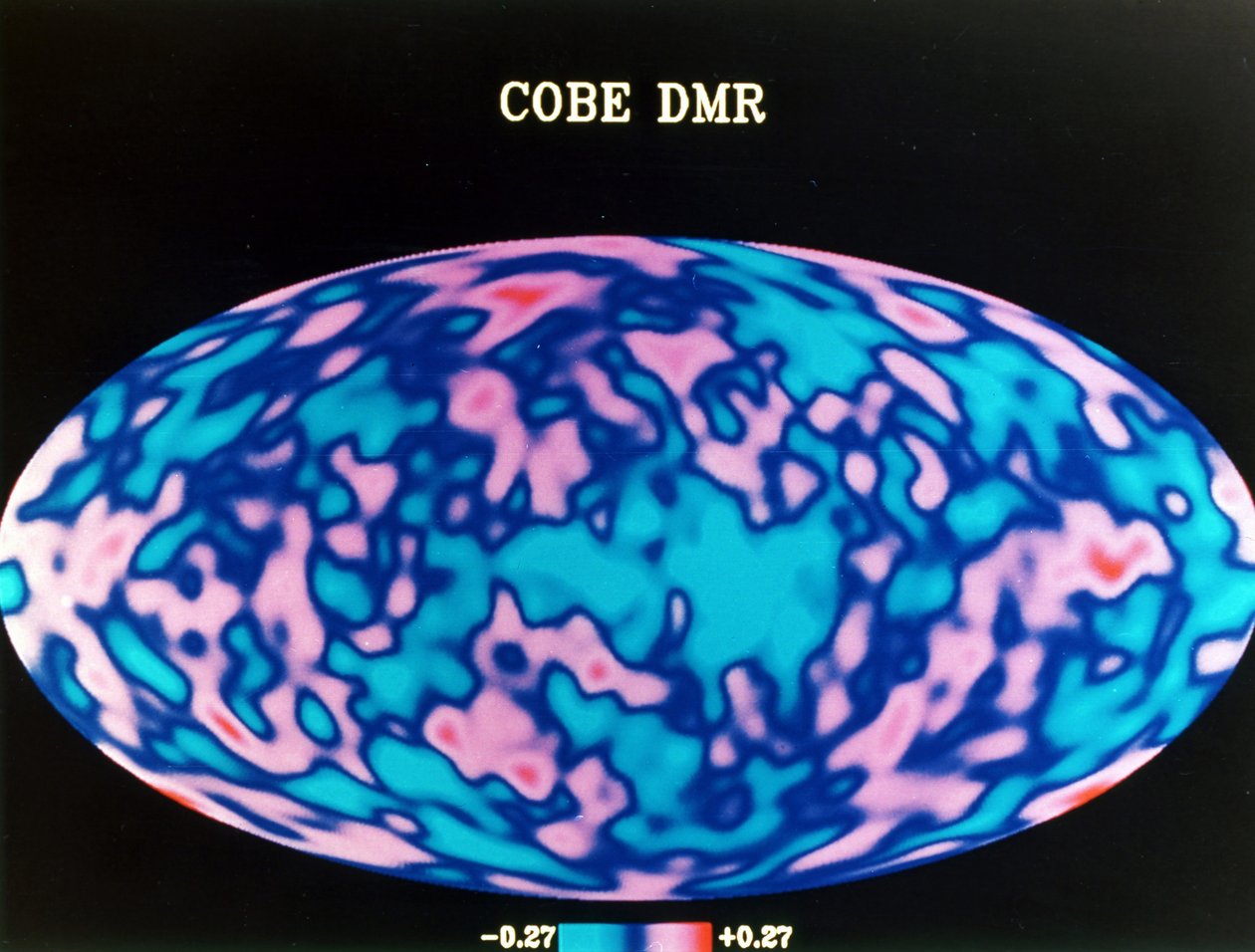 Mikrowellenkarte des gesamten Himmels, erstellt aus einjährigen Daten des COBE (Cosmic Background Explorer). von National Aeronautics and Space Administration National Aeronautics and Space Administration