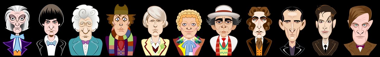 Schauspieler aus der BBC-Fernsehserie Doctor Who (1963-2013) von Neale Osborne