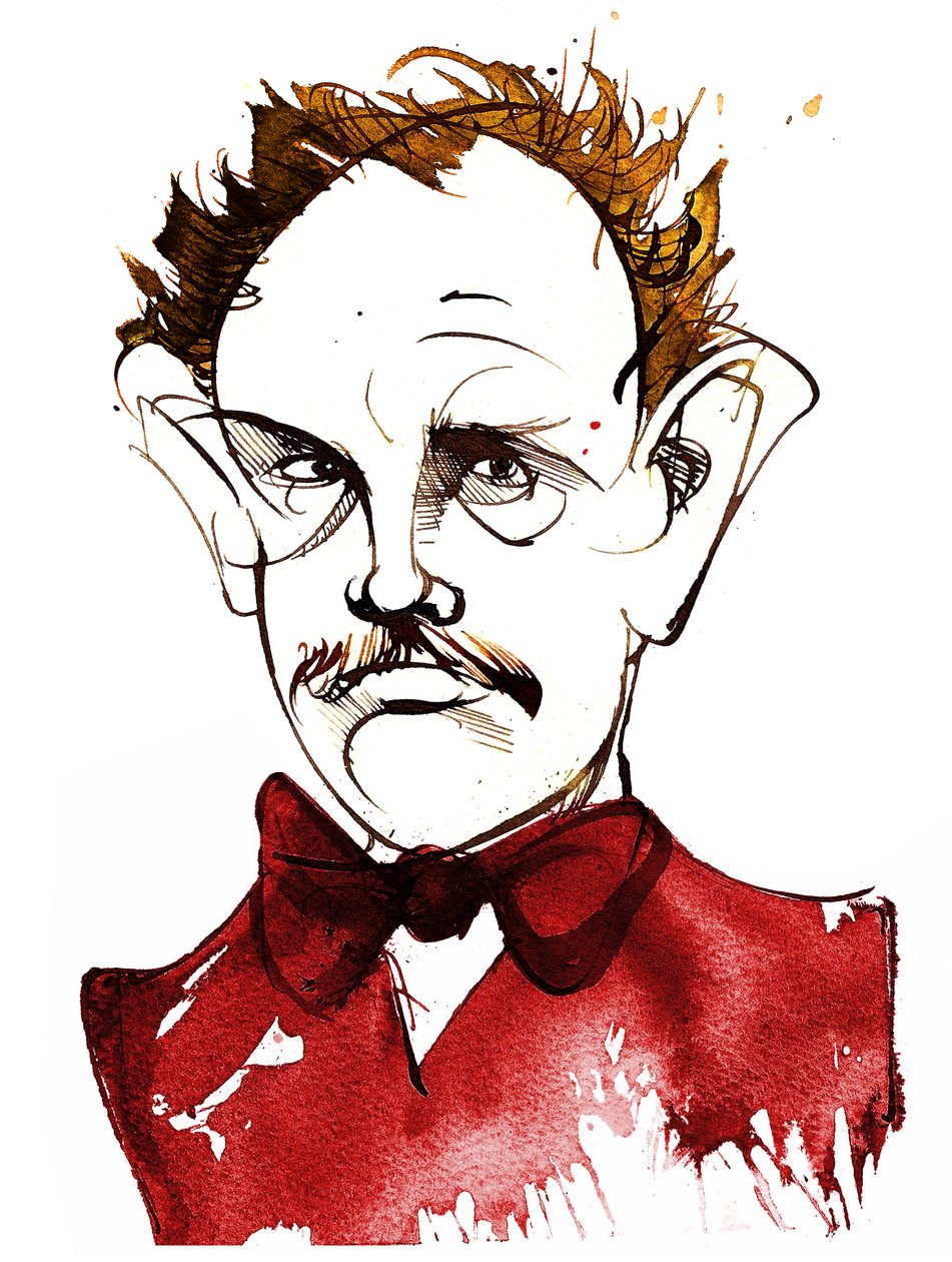 Richard Strauss, deutscher Komponist und Dirigent (1864-1949); Karikatur