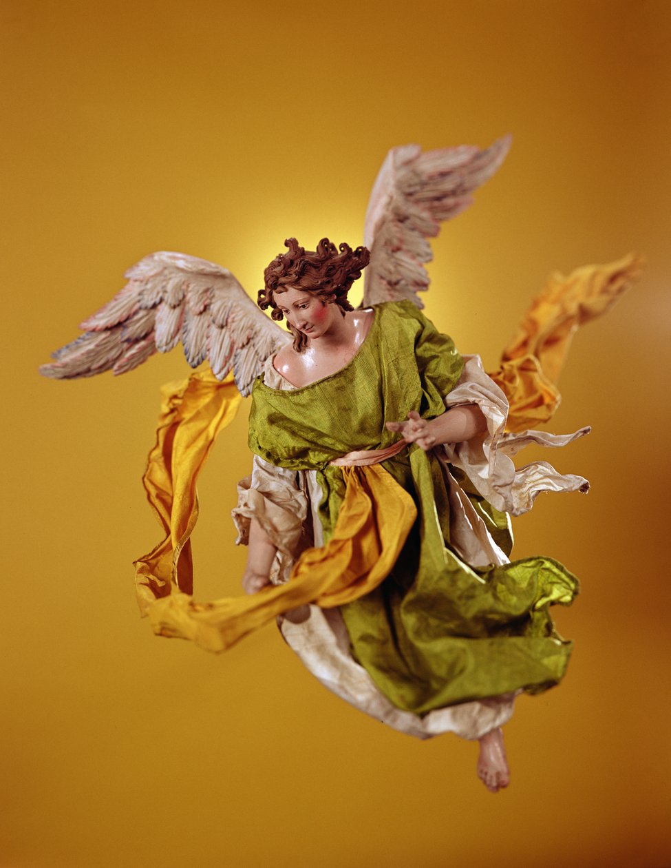 Engel, aus der Weihnachtskrippe und dem Baum