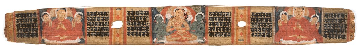 Folio 2r Göttin Prajnaparamita, aus der Astasahasrika Prajnaparamita von Nepalese School