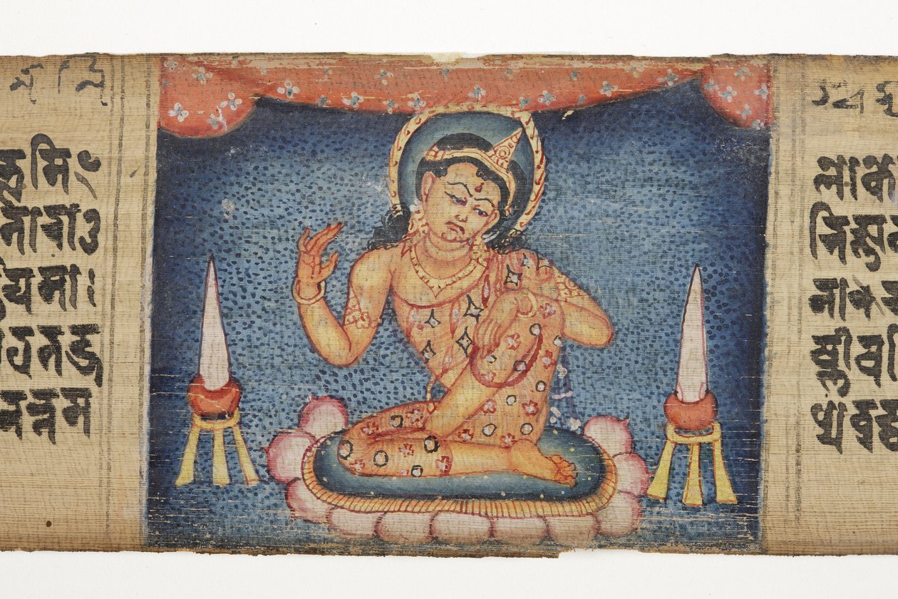 Sitzender Bodhisattva, aus dem Gandavyuha von Nepalese School